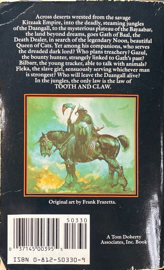 Death Dealer: Tooth and Claw by Frank Frazetta & James Silke 1989 Tor Paperback