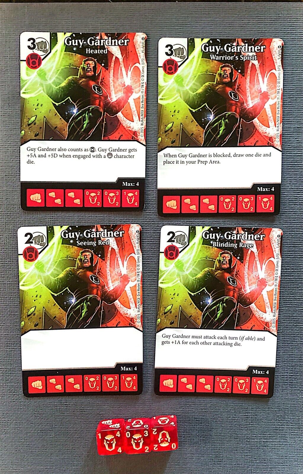 Wizkids DC Dice Masters War of Light Guy Gardner Set +3 dice