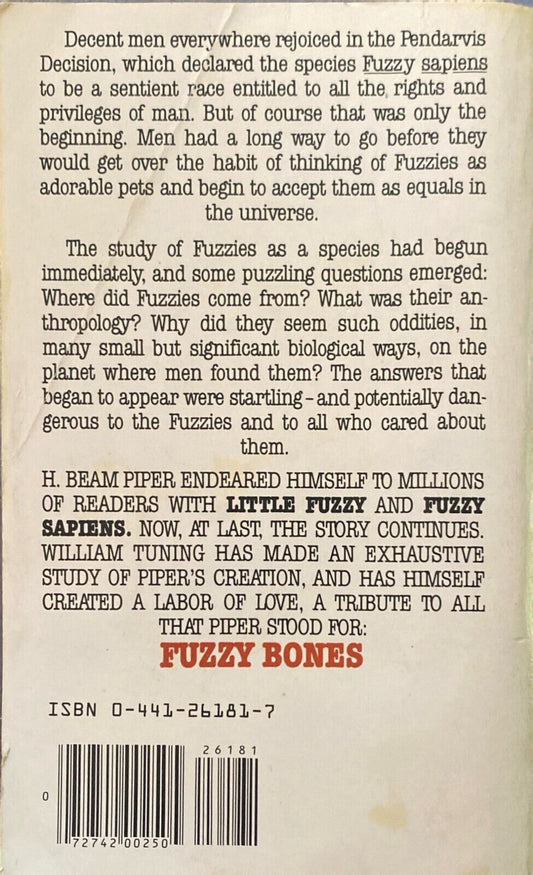 Fuzzy Bones by William Tuning 1981 Ace Paperback