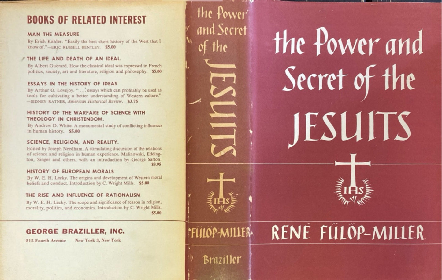 The Power and the Secret of the Jesuits by Rene Fulop Miller 1956 Hardcover