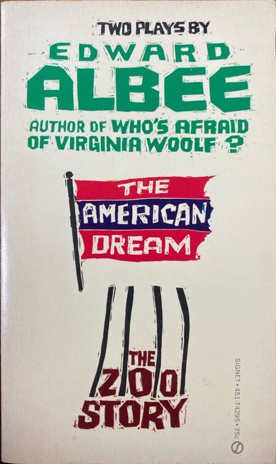 The American Dream & The Zoo Story by Edward Albee 1961 Signet T4295 Paperback