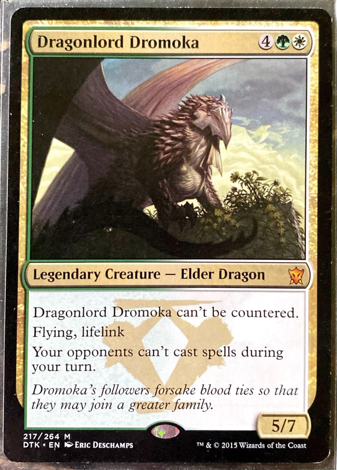 Magic the Gathering (MTG) Dragonlord Dromoka Dragons of Tarkir