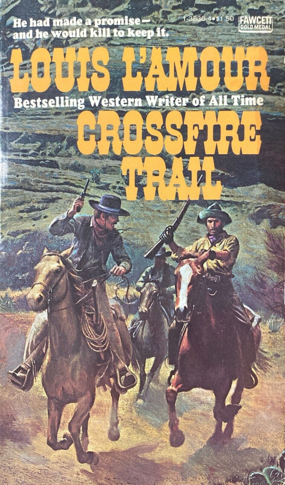 Crossfire Trail by Louis L'Amour 1978 Fawcett Gold Medal Paperback