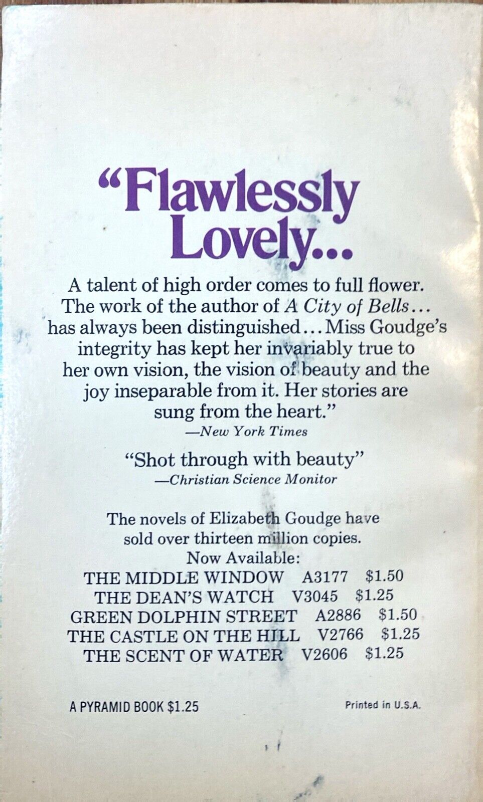 The Sister of the Angels by Elizabeth Goudge 1973 Pyramid V3199 Paperback