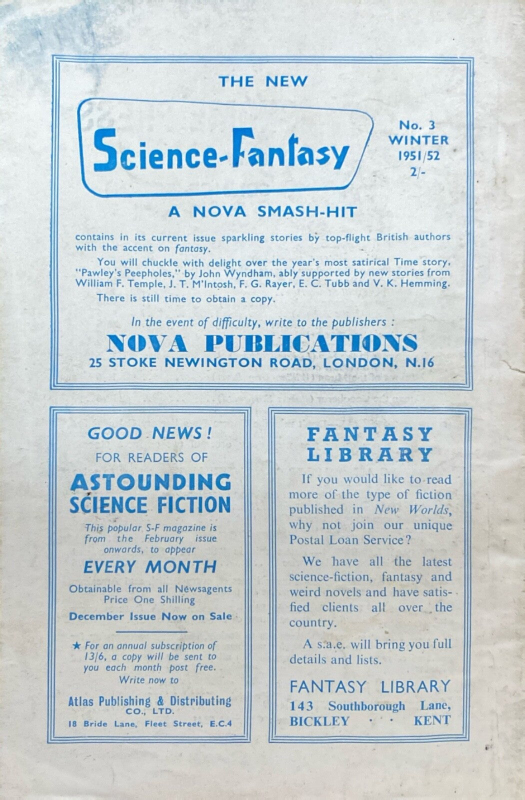New Worlds Magazine Volume 5 No. 12 1952 British Import Science Fiction
