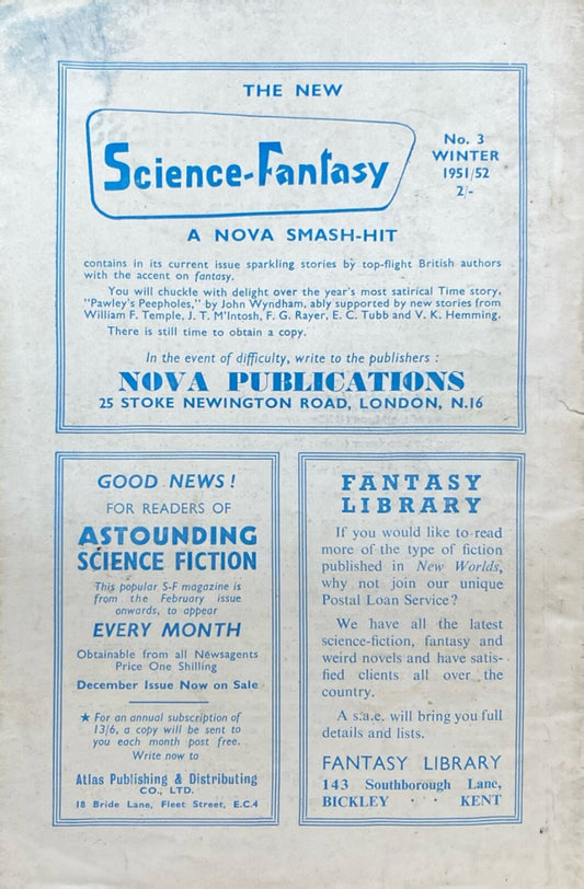 New Worlds Magazine Volume 5 No. 12 1952 British Import Science Fiction