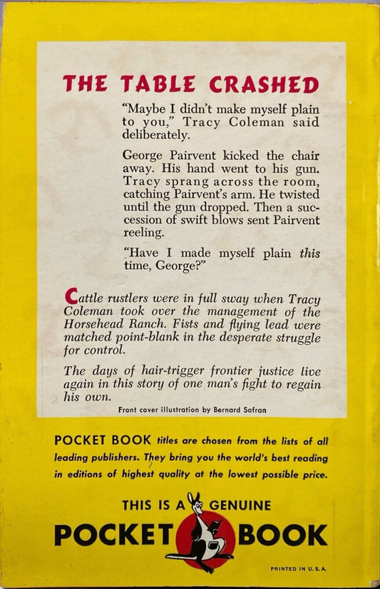 Action by Night by Ernest Haycox 1949 Pocket Book 608 Paperback