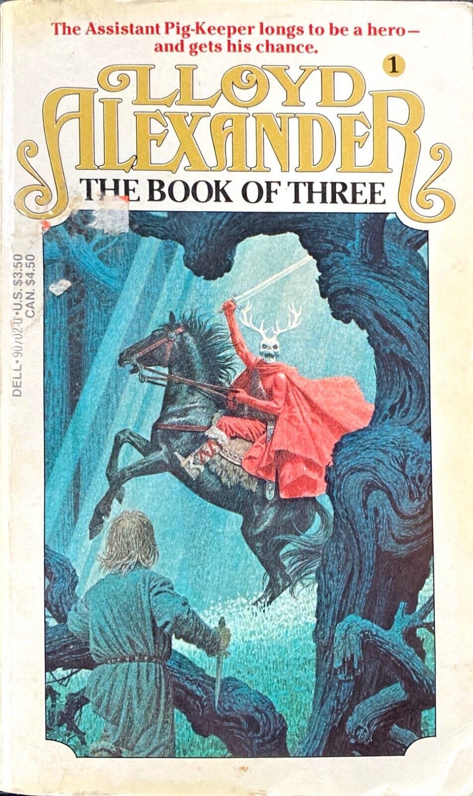 The Book of Three by Lloyd Alexander 1980 Dell Paperback