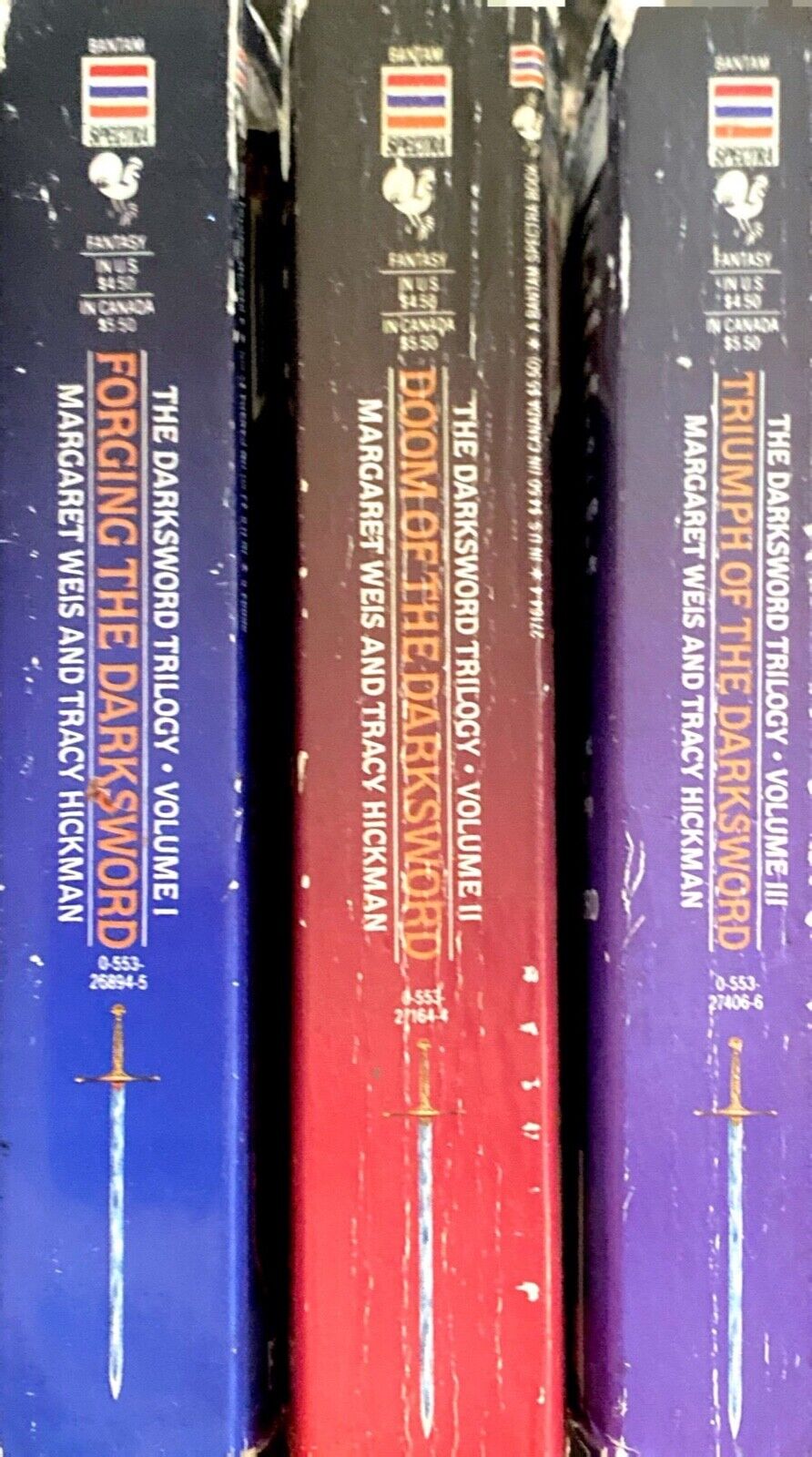 The Darksword Trilogy by Margaret Weis & Tracy Hickman Complete Bantam Paperback
