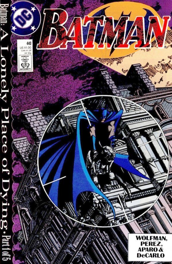 DC Comics Batman #440 Copper Age 1989 A Lonely Place of Dying