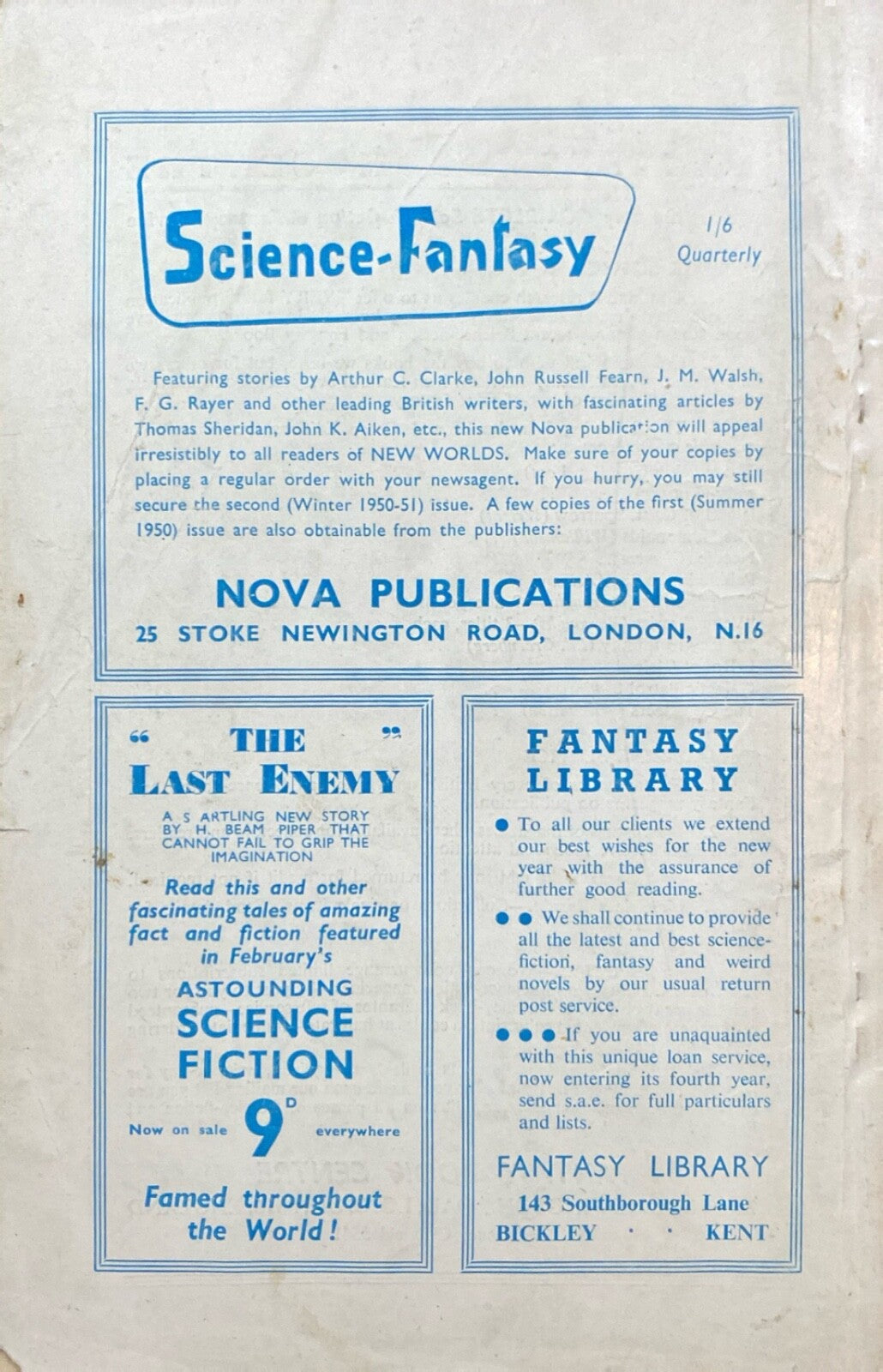 New Worlds Magazine Volume 3 No. 9 1951 British Import Science Fiction