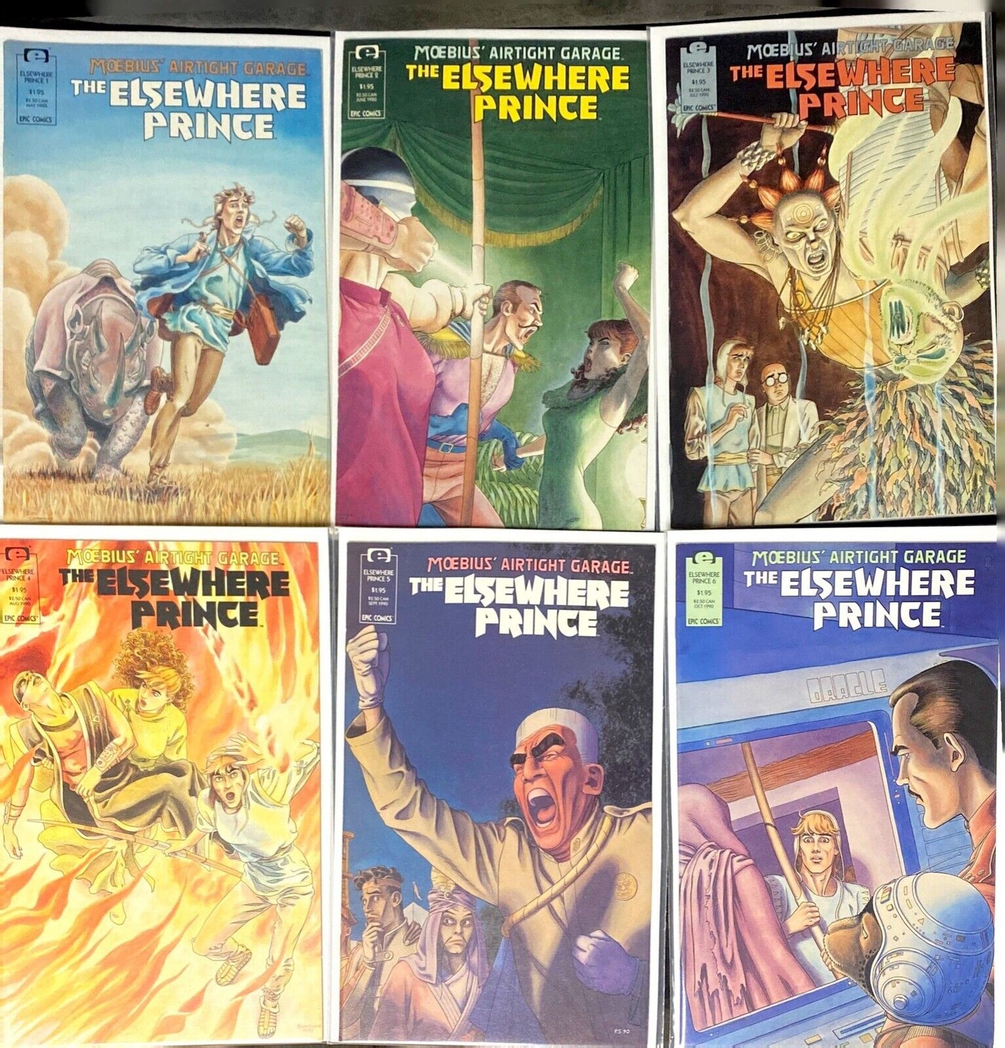 Epic Comics Moebius' Airtight Garage The Elsewhere Prince #1-6 1990 Copper Age