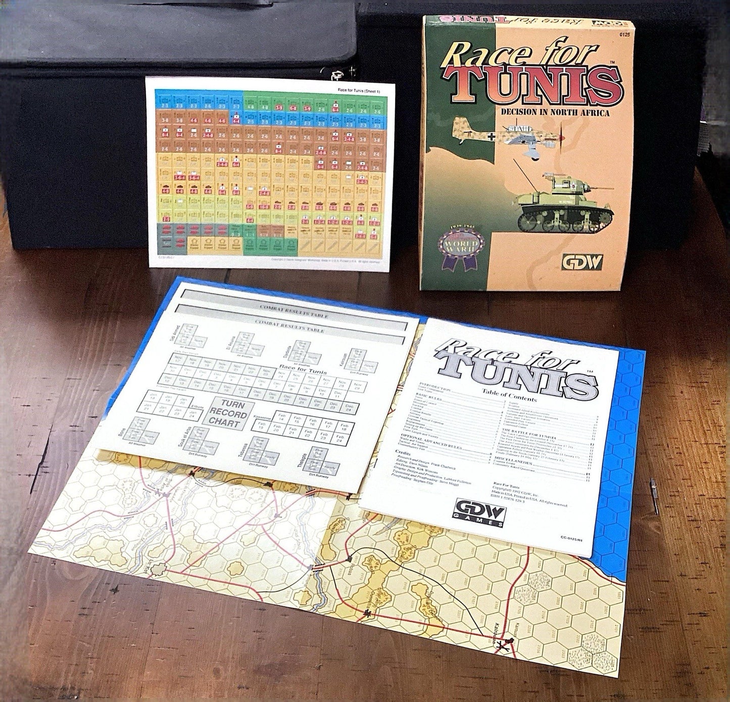 Decision In North Africa, Race For Tunis Board Game, Copyright 1992 GDW, Inc