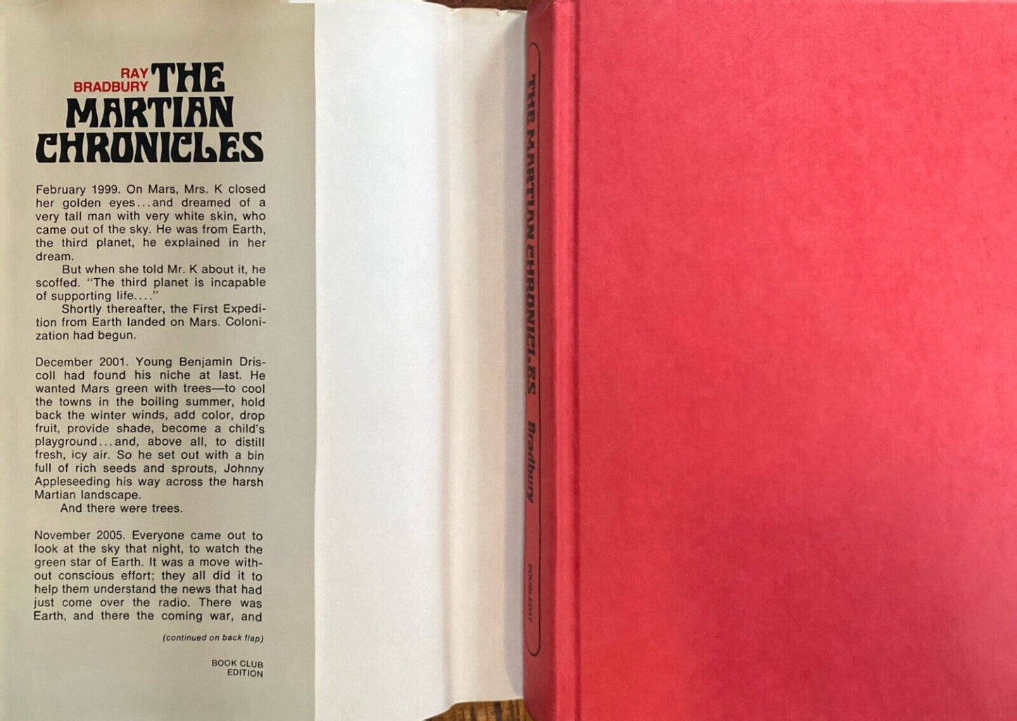The Martian Chronicles by Ray Bradbury c. 1980 Doubleday Hardcover BCE
