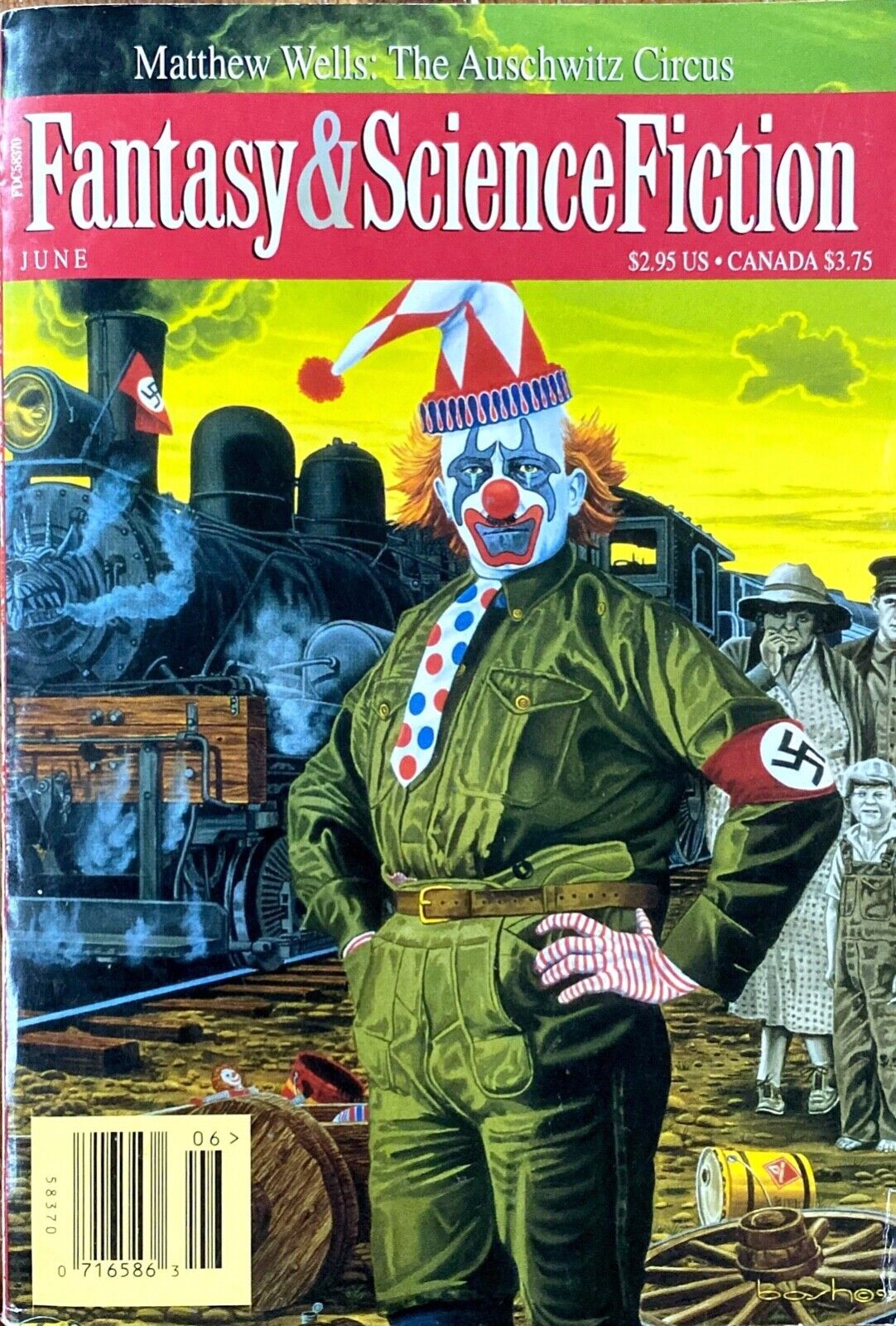 Fantasy & Science Fiction Vol. 90 No. 6 June 1996 Wells The Auschwitz Circus