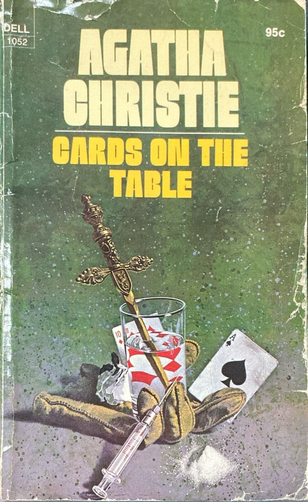 Cards on the Table by Agatha Christie 1974 Dell 1052 Paperback