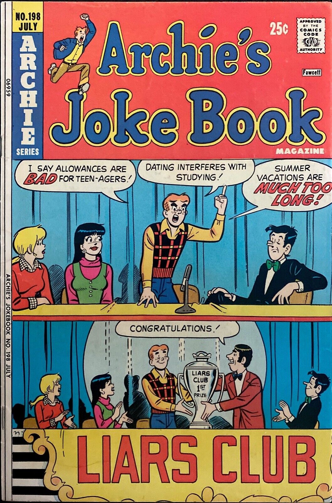 Archie Comics Archie's Joke Book #198 Bronze Age 1974