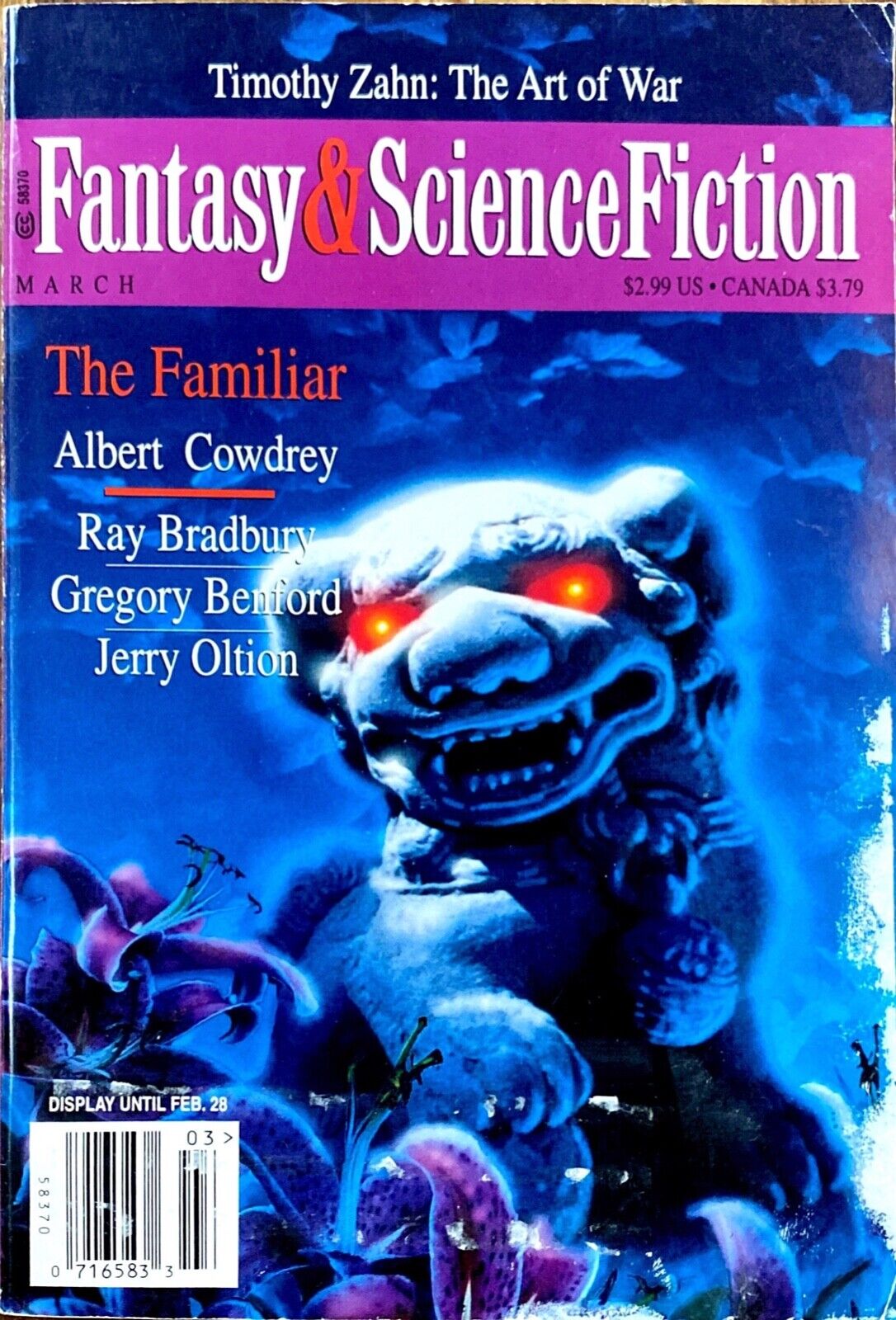 Fantasy & Science Fiction Vol. 92 No. 3 March 1997 Zahn Bradbury