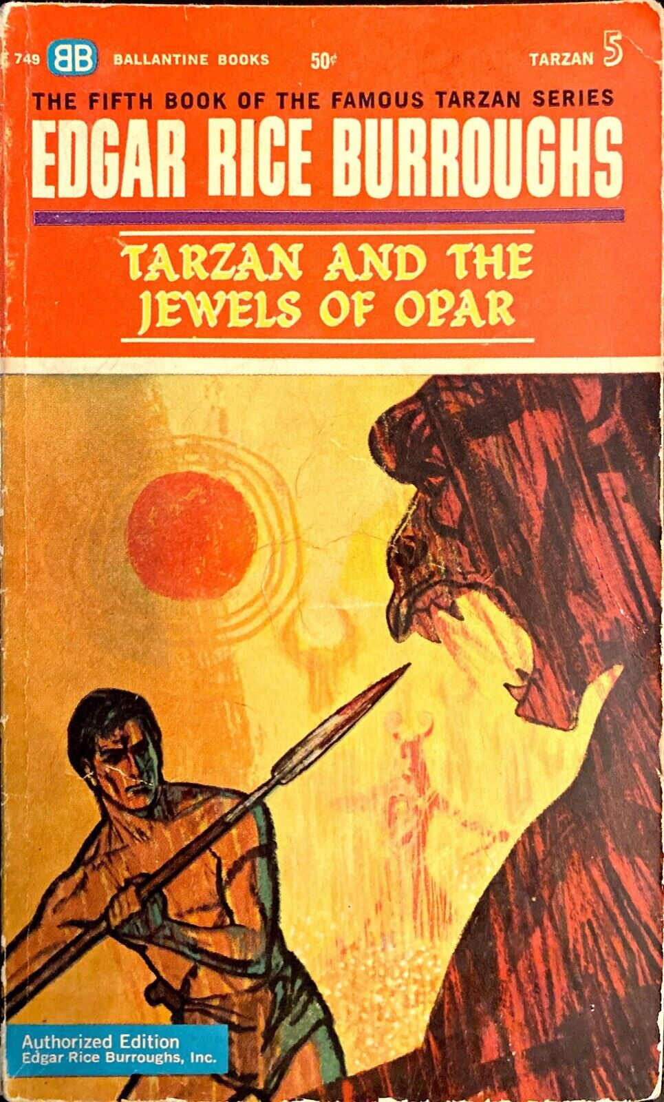 Tarzan and the Jewels of Opar by Edgar Rice Burroughs 1963 Ballantine Paperback