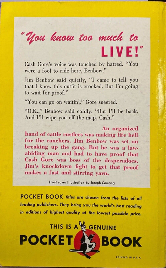 Deep West by Ernest Haycox 1949 Pocket Book 594 Paperback