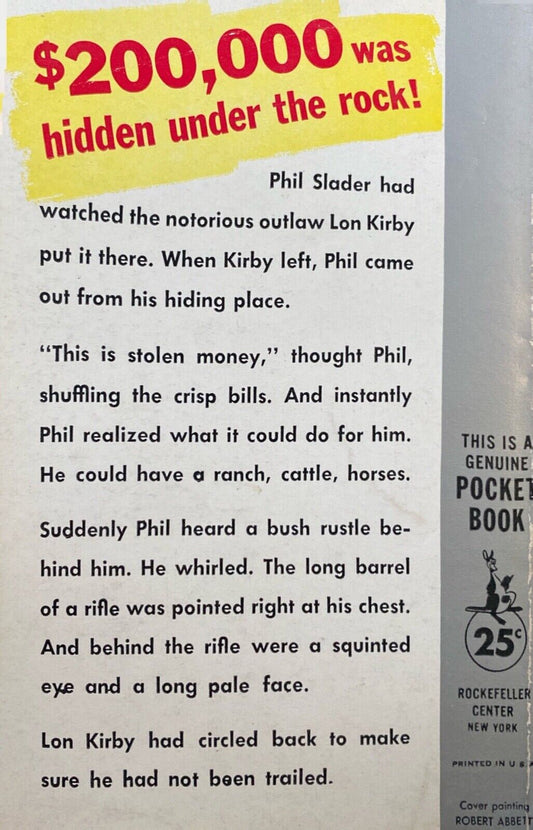 Outlaw Breed by Max Brand 1957 Pocket 1190 Paperback First