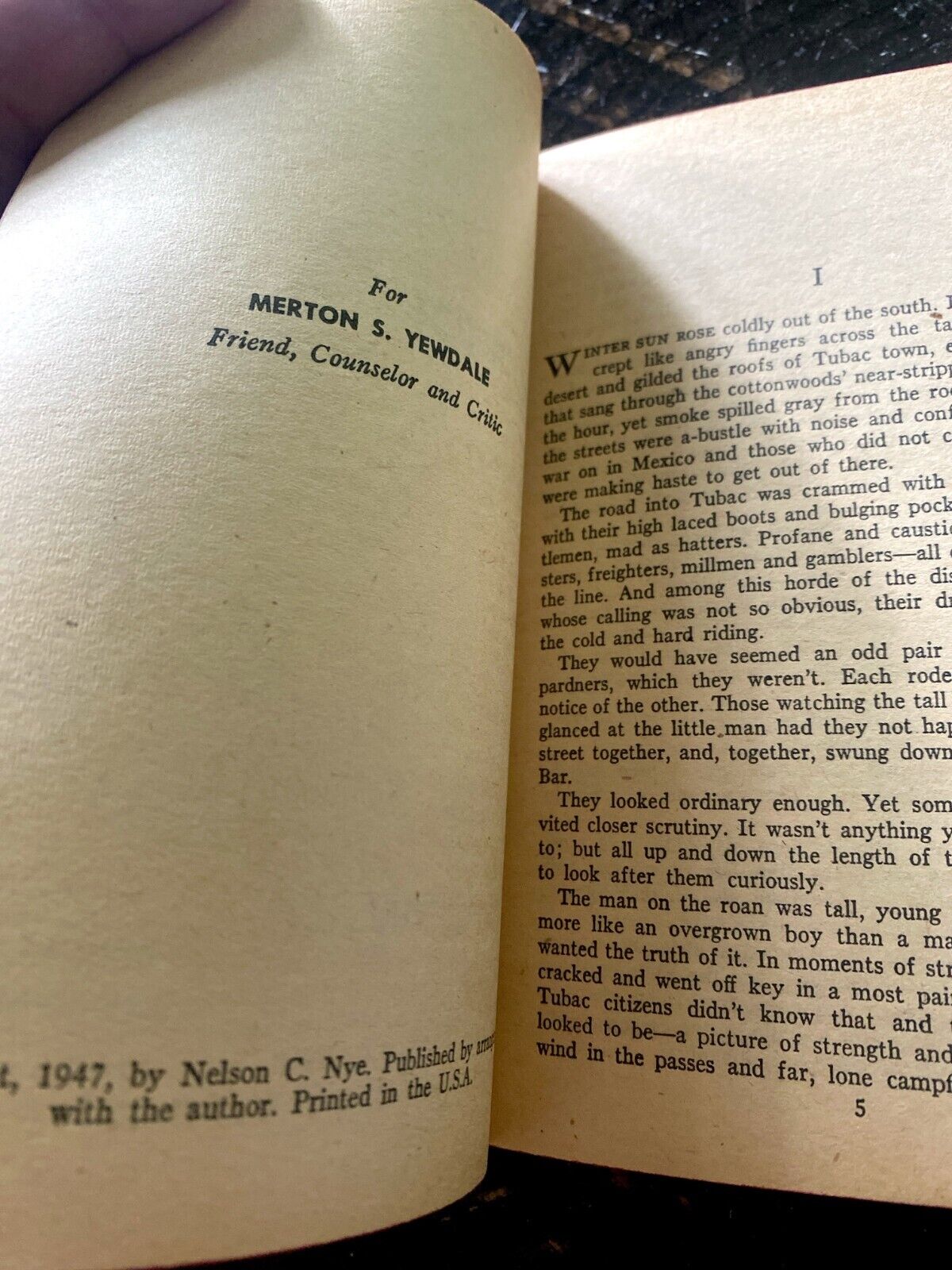 Arizona Dead-shot (Barber of Tubac) by Nelson C. Nye 1947 Avon 758 Paperback