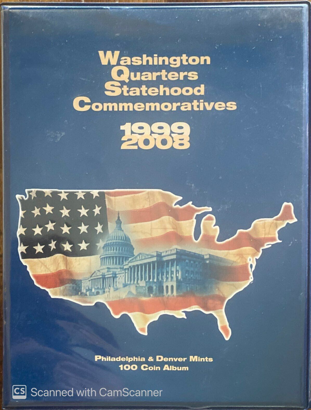 P & D Mints Washington Quarters Statehood Commemoratives 1999-2008 Binder