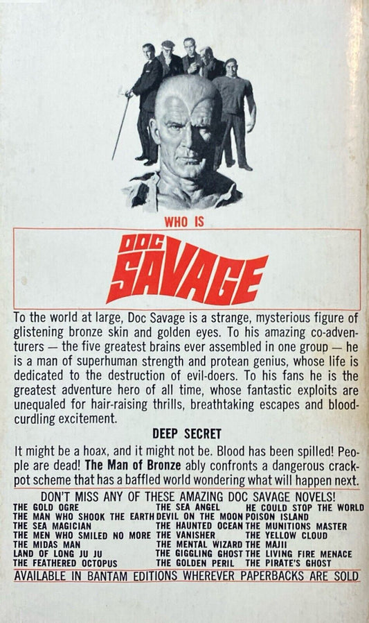 Doc Savage #63 The Submarine Mystery by Kenneth Robeson 1971 Bantam Paperback
