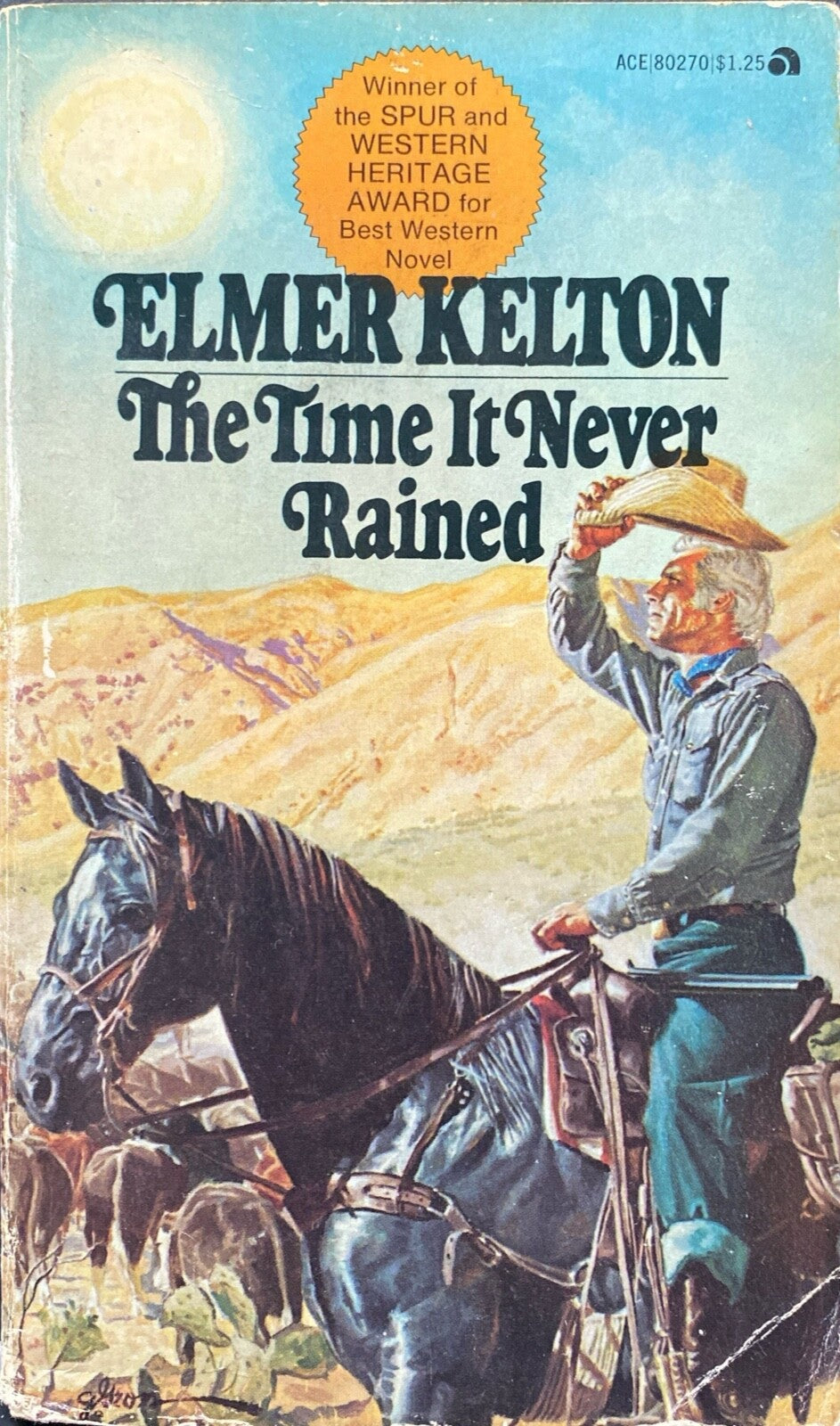 The Time It Never Rained by Elmore Kelton 1973 Ace 80270 Paperback