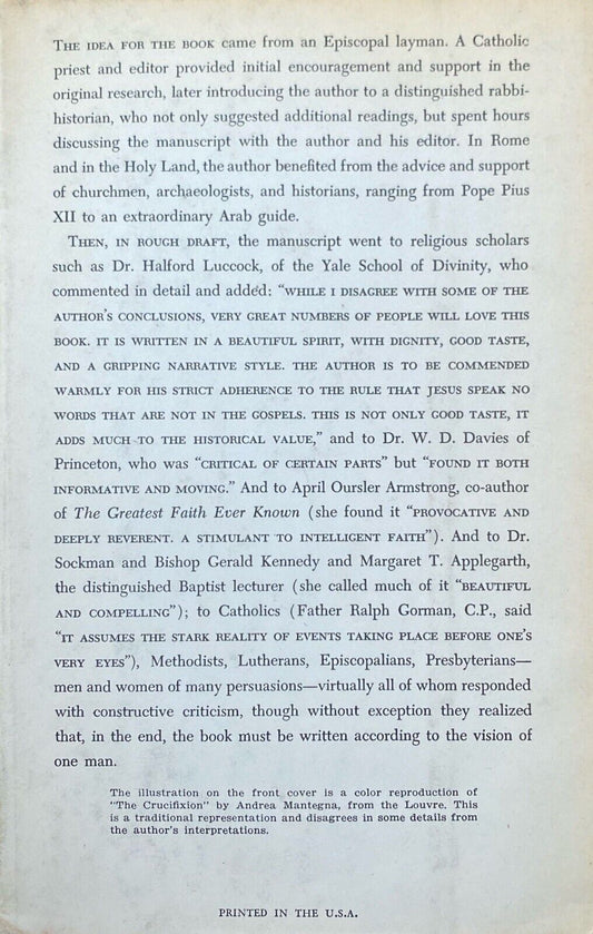 The Day Christ Died by Jim Bishop 1957 Harper & Brothers Hardcover BCE