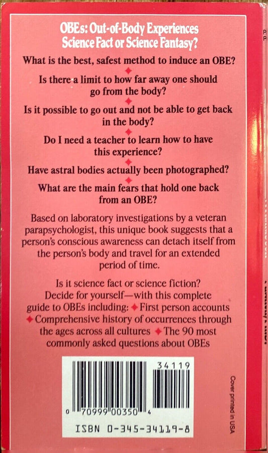 Out of Body Experiences by Janet Lee Mitchell 1987 Ballantine Paperback