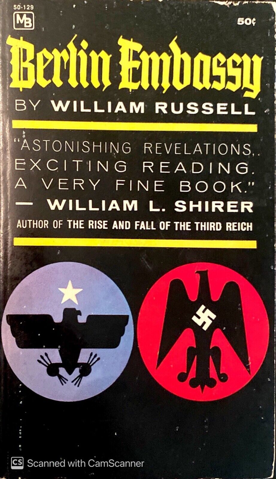 Berlin Embassy by William Russell 1962 MacFadden 50-129 Paperback