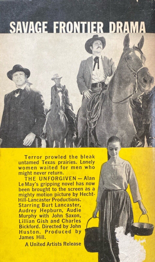 The Unforgiven by Alan LeMay 1959 Crest Book s244 Paperback Movie Tie-in
