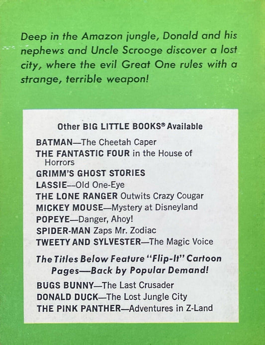 Walt Disney's Donald Duck: The Lost Jungle City 1975 Big Little Book 5773