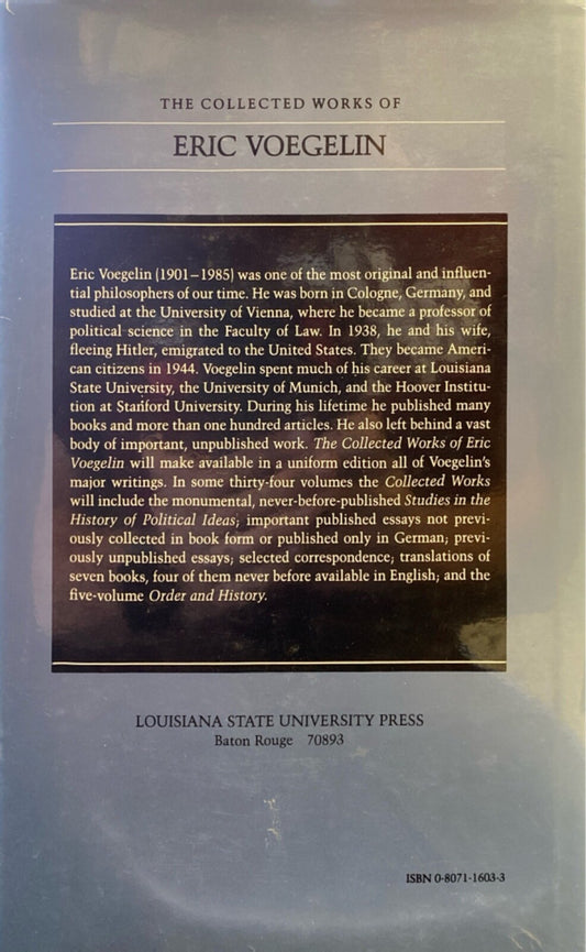 What is History? And Other Late Unpublished Writings by Eric Voegelin Hardcover