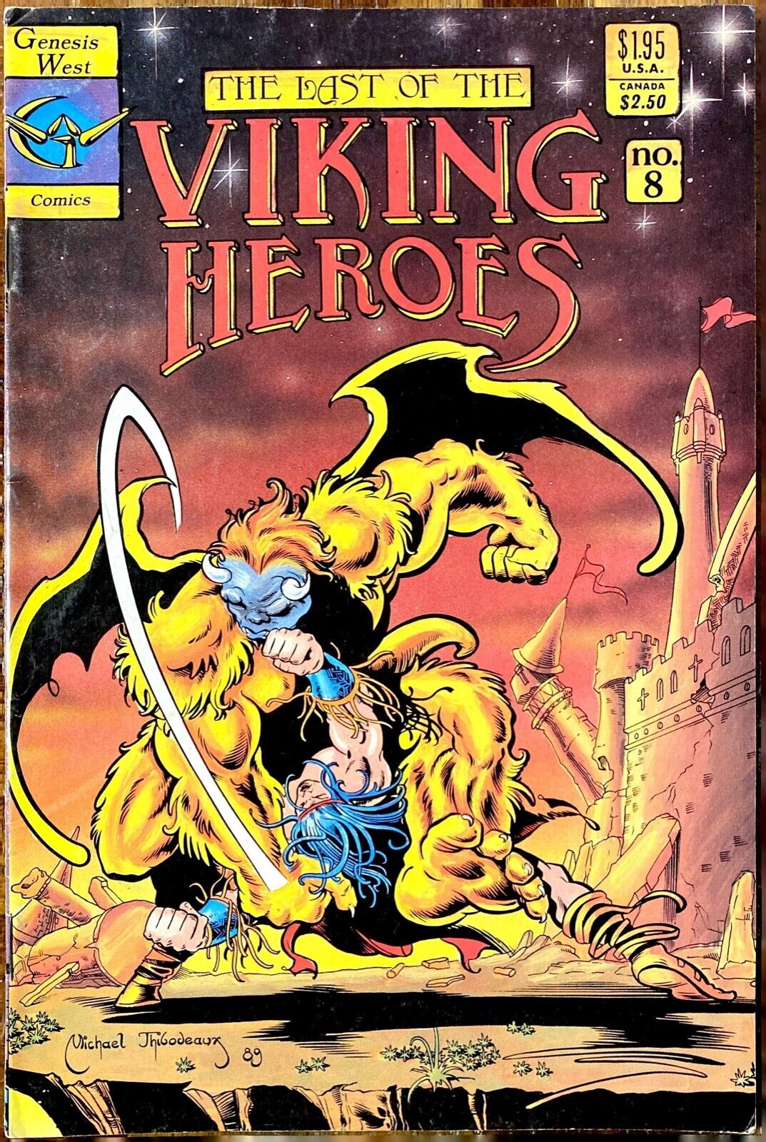 Genesis West Comics The Last of the Viking Heroes #8 Copper Age 1989