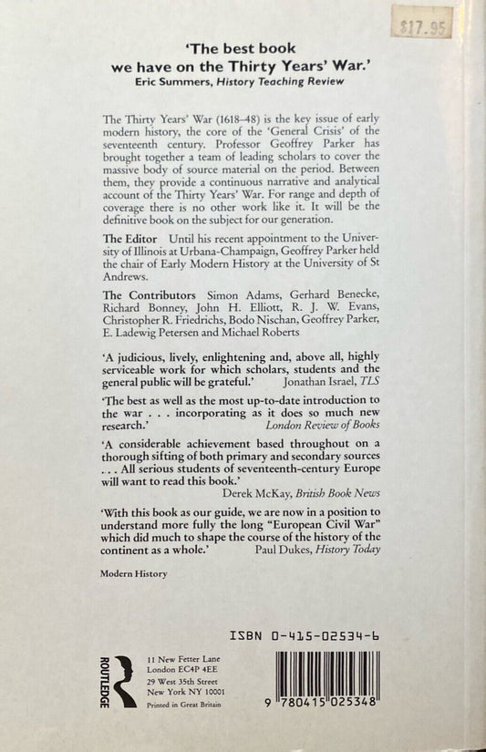 The Thirty Years War by Geoffrey Parker 1993 Routledge Paperback