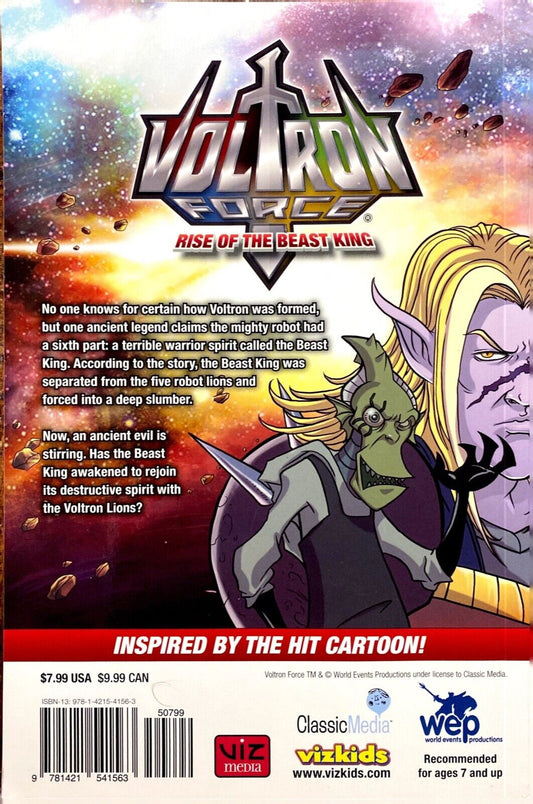 Voltron Force #4: Rise of the Beast King by Brian Smith 2012 VizKids Paperback