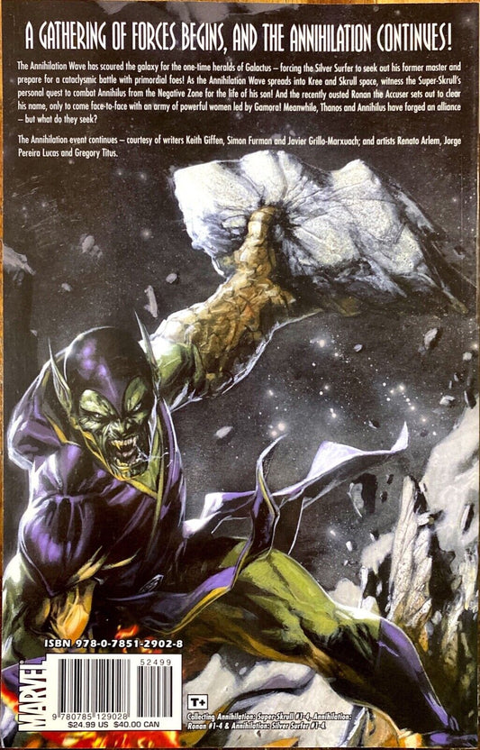 Marvel Comics Annihilation Book Two TPB 2007 Silver Surfer Ronan Super Skull