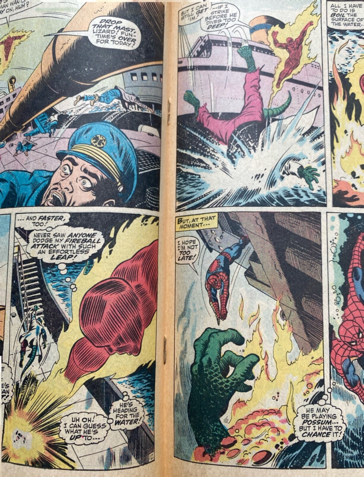 Marvel Comics Amazing Spider-man #77 Silver Age 1969 Lizard Human Torch