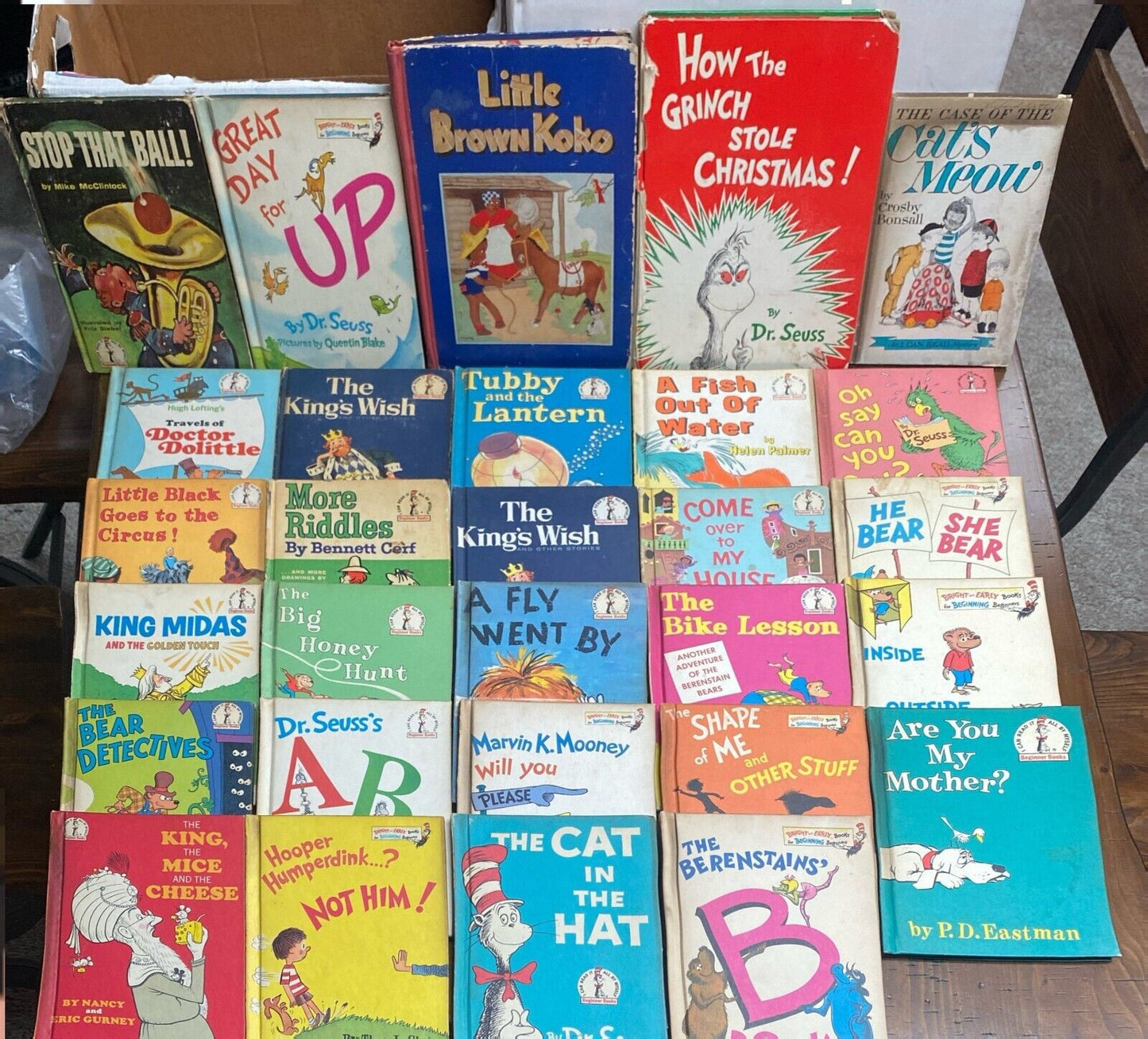 Large Lot of 29 Vintage Dr. Seuss Children's Books BCE Hardcover Reader Copies