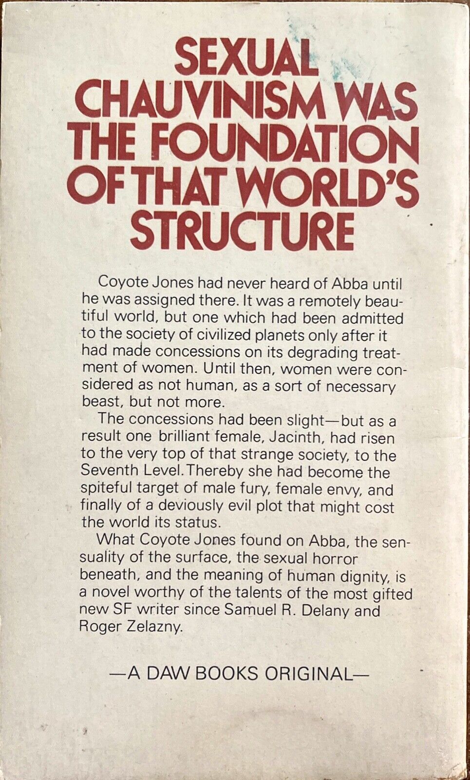 At the Seventh Level by Suzette Haden Elgin 1972 Daw UQ1010 Paperback