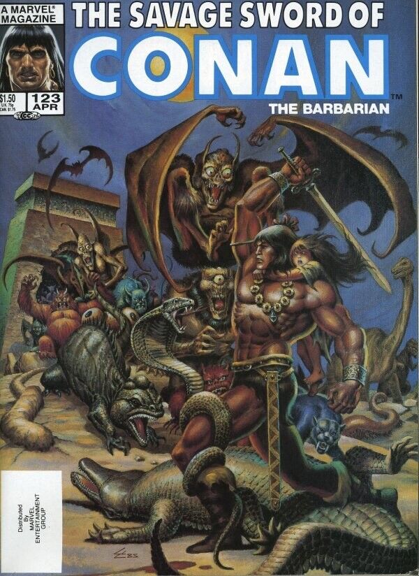 Marvel Magazine Savage Sword of Conan #123 Copper Age 1986