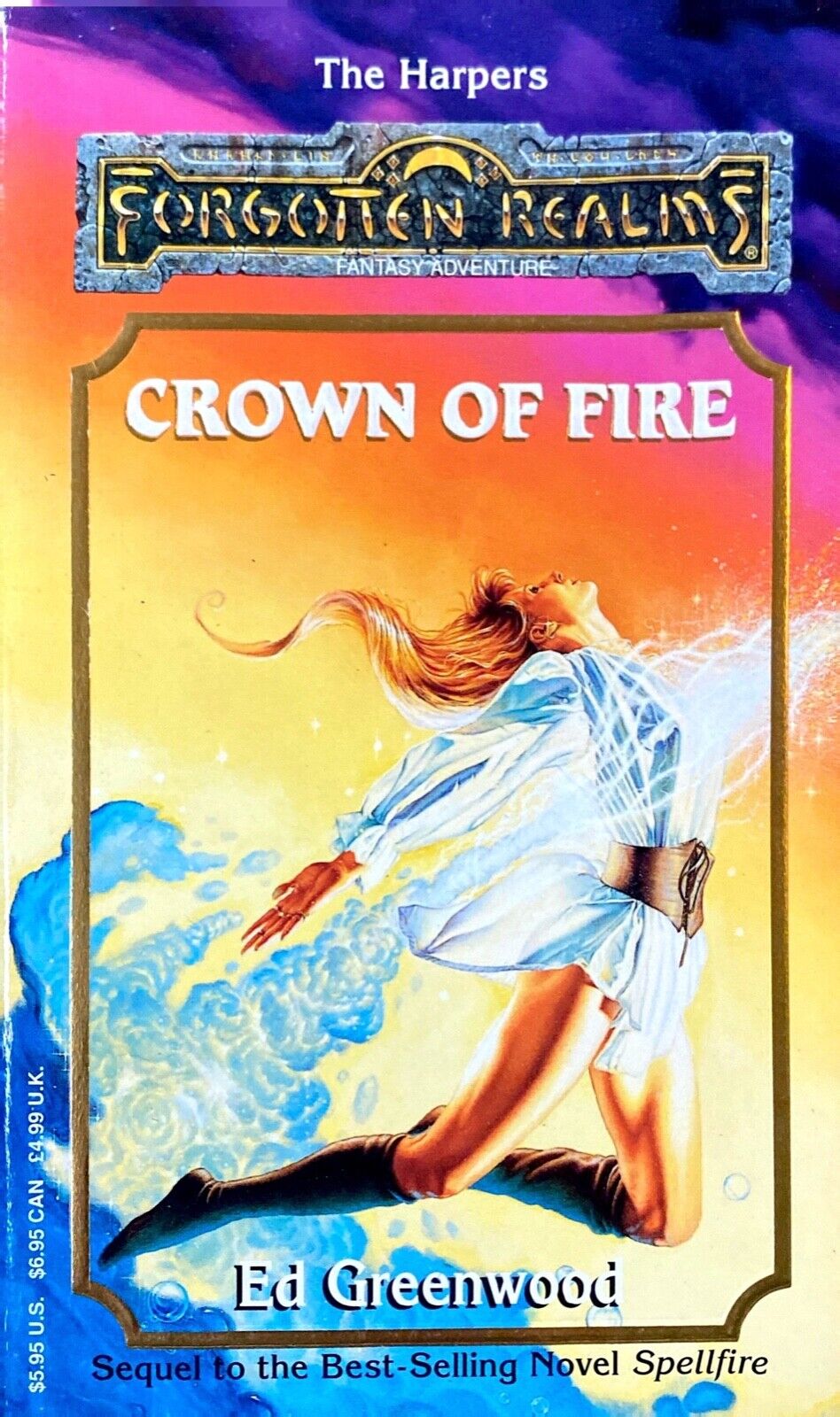 Crown of Fire by Ed Greenwood 1994 TSR Paperback Forgotten Realms The Harpers