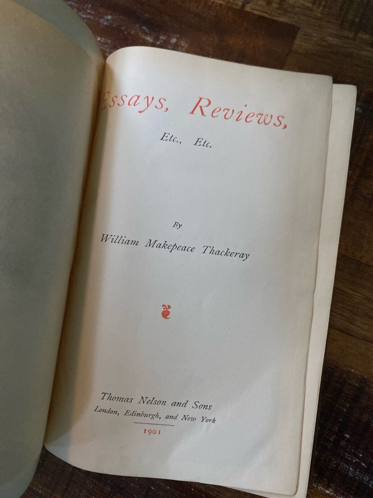 Essays, Reviews, Etc. by W.M. Thackeray 1901 New Century Library Leather