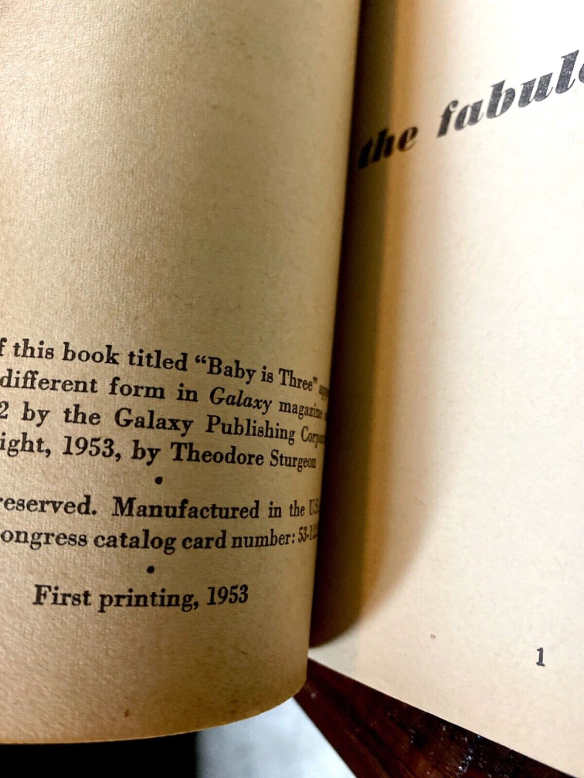More Than Human by Theodore Sturgeon 1953 Ballantine 46 Paperback First