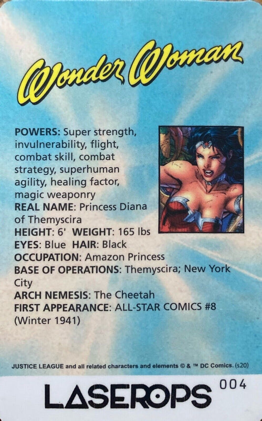 DC Superhero Arcade Coin Pusher Wonder Woman Card Series 3 #004 Laserops
