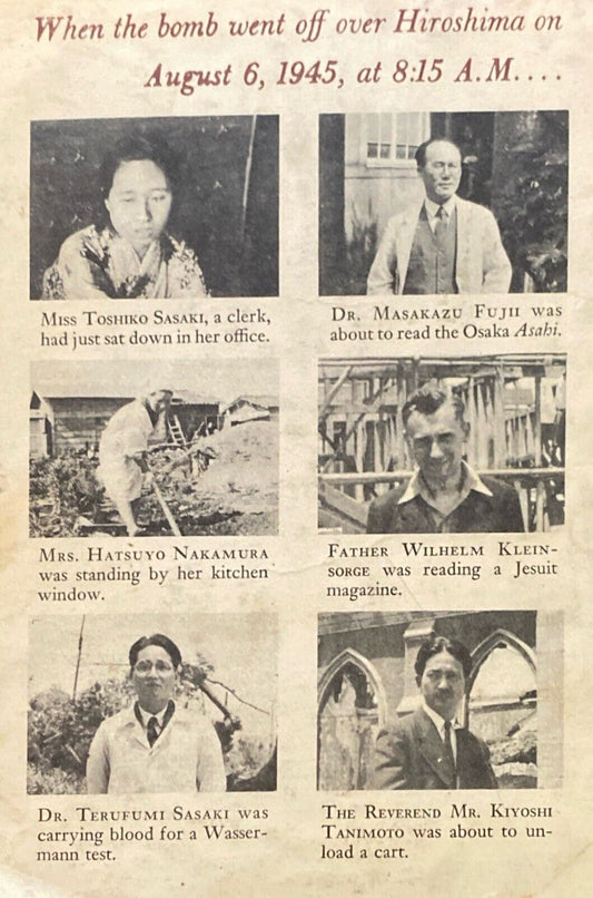 Hiroshima by John Hersey 1946 Alfred A. Knopf Hardcover First