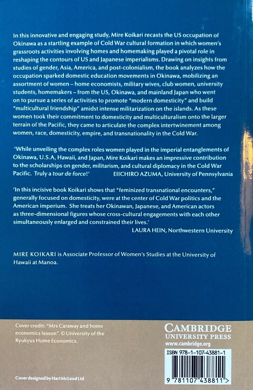 Cold War Encounters in US Occupied Okinawa by Mike Koikari Cambridge Press