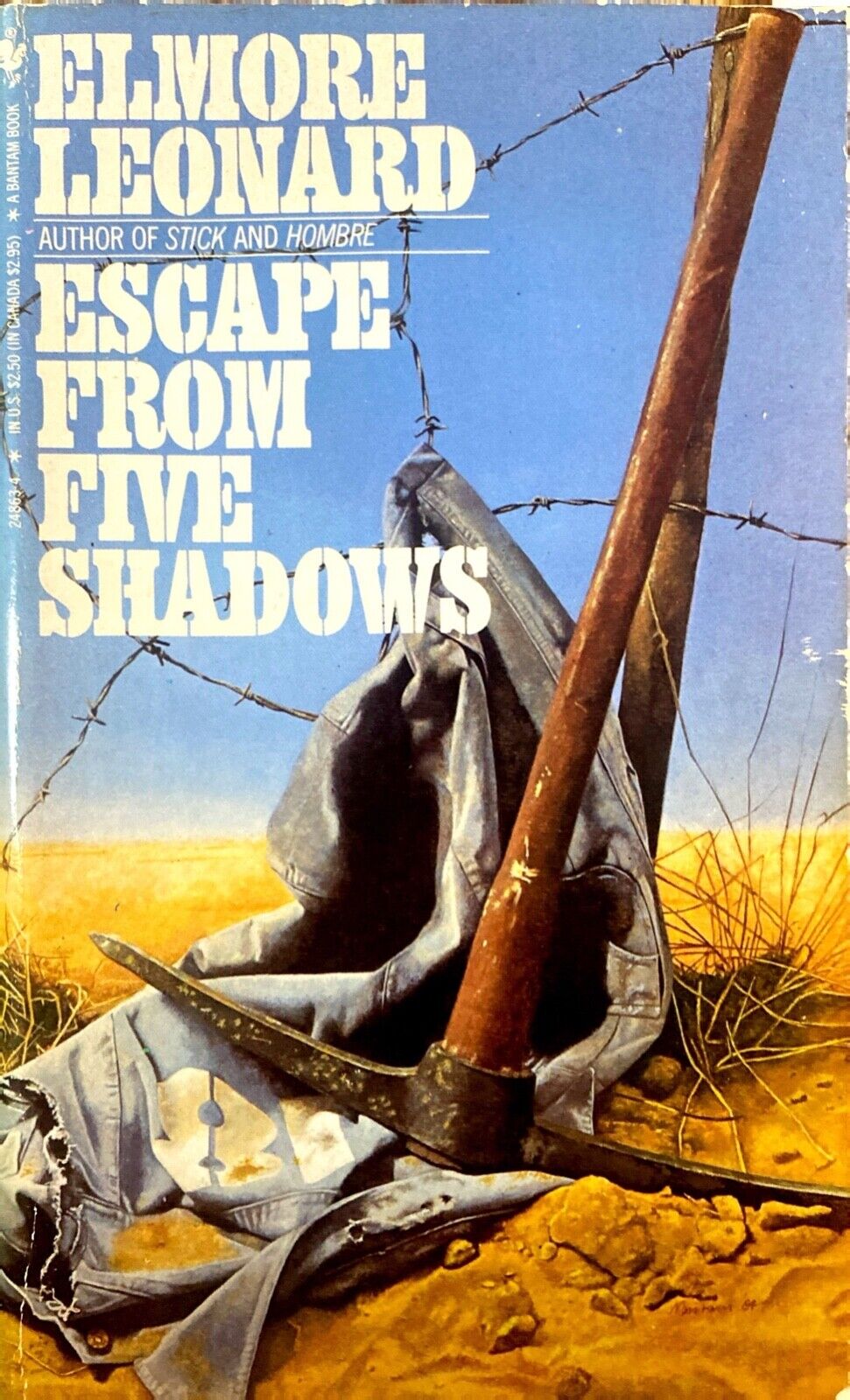 Escape From Five Shadows by Elmore Leonard 1981 Bantam Paperback